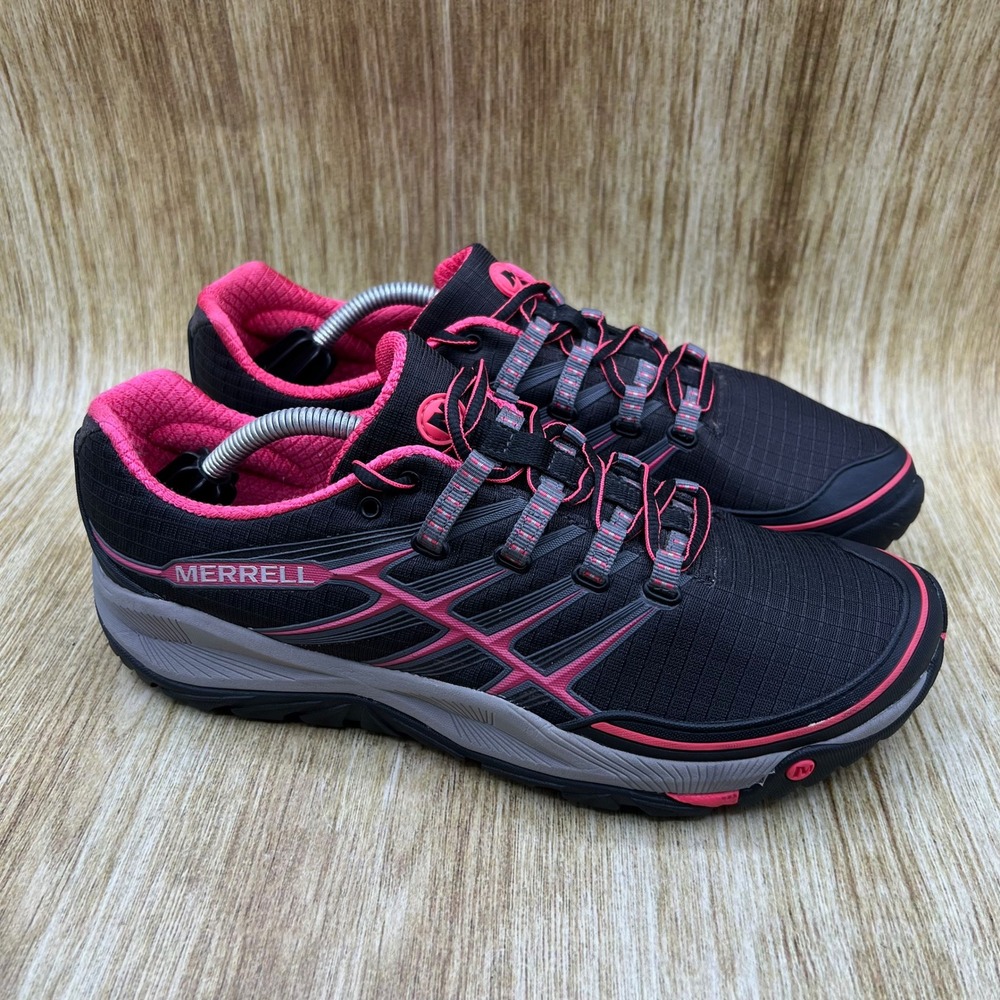 Merrell All Out Rush Women's Size 9.5 Black Pink Trail Running Shoes J06482